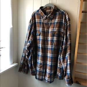 * BLUE STREAM Plaid L/S Collared Men’s size 3XL Shirt